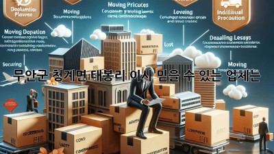 무안군 청계면 태봉리 이사, 믿을 수 있는 업체는?